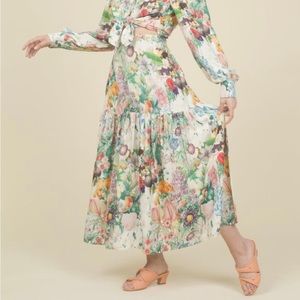 Samantha Pleet Freda Skirt in Secret Garden print, size S